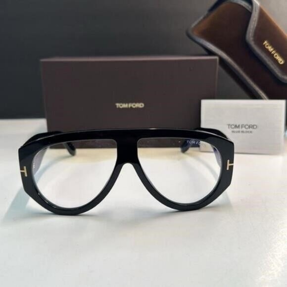 💯- New Authentic - TOM FORD - BLUE LOCK PILOT OPTICALS TF5958-B (SHINY BLAC… - Picture 11 of 13